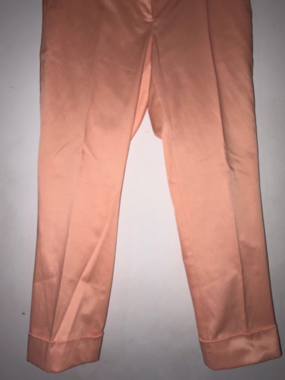 New York & Company Peach-Coral Tailored Crop Trousers - Picture 3 of 5